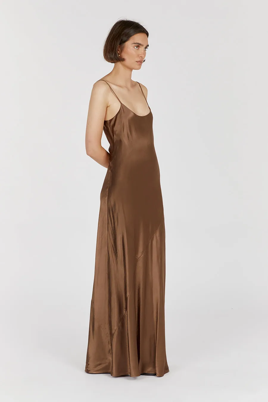 MYA COCO SATIN SLIP MAXI DRESS sold by Dissh product image thumbnail 3