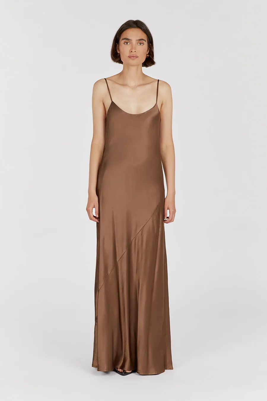 MYA COCO SATIN SLIP MAXI DRESS sold by Dissh