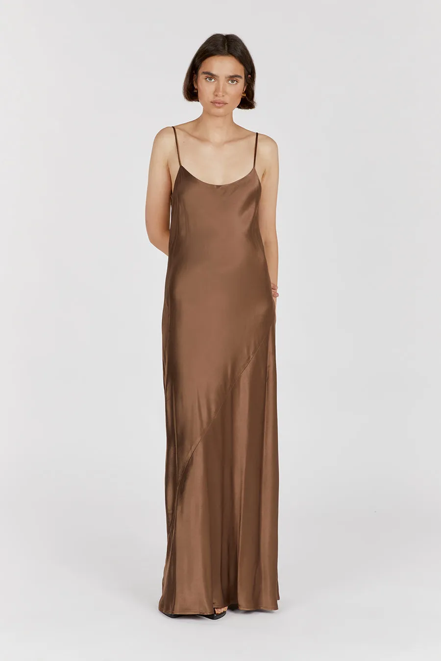 MYA COCO SATIN SLIP MAXI DRESS sold by Dissh product image thumbnail 2