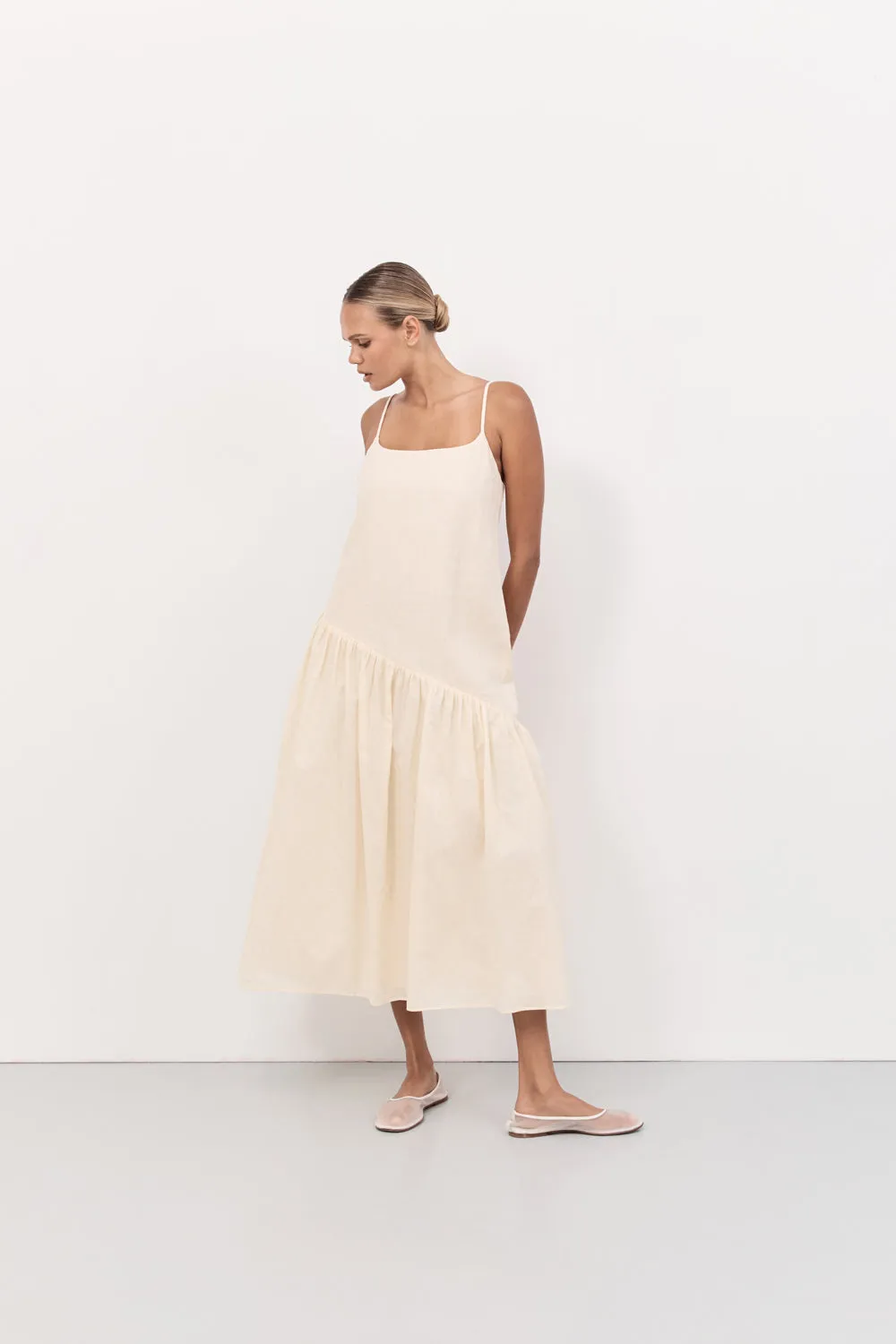 LEMEME ♥ Noah Dress /追跡付 NOAH LEMON LINEN ASYM MIDI DRESS | Parallel