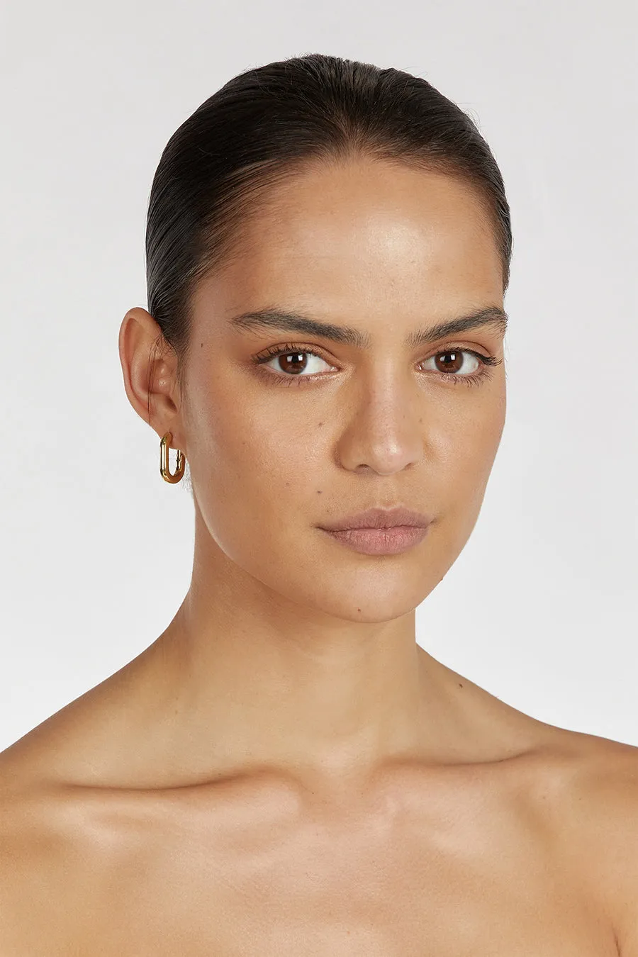 LUV AJ XL CHAIN LINK GOLD HOOP EARRINGS sold by Dissh