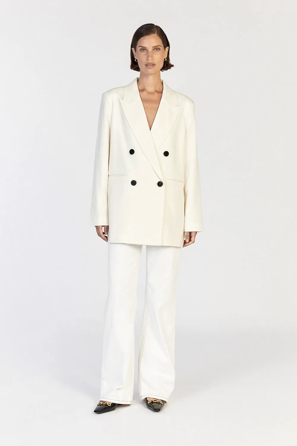 BECKHAM CREAM BLAZER sold by Dissh