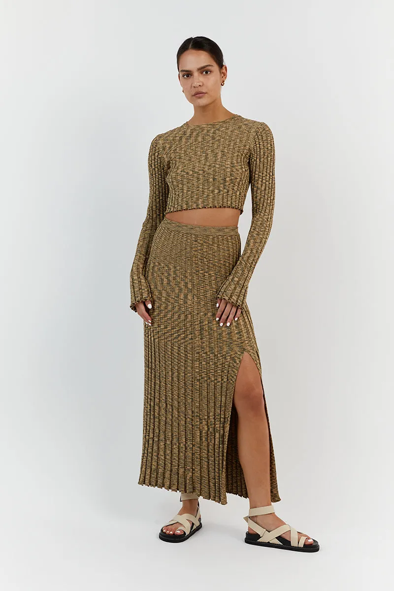 SADIE OLIVE MARLE KNIT MIDI SKIRT sold by Dissh