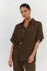 MILA CARAMEL VACATION SHIRT sold by Dissh