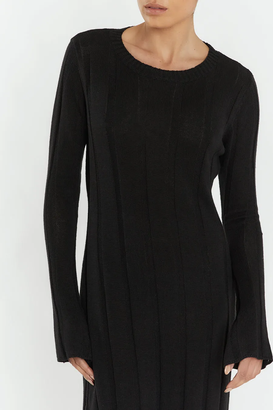 EMERY BLACK LONG SLEEVE MAXI DRESS sold by Dissh product image thumbnail 5