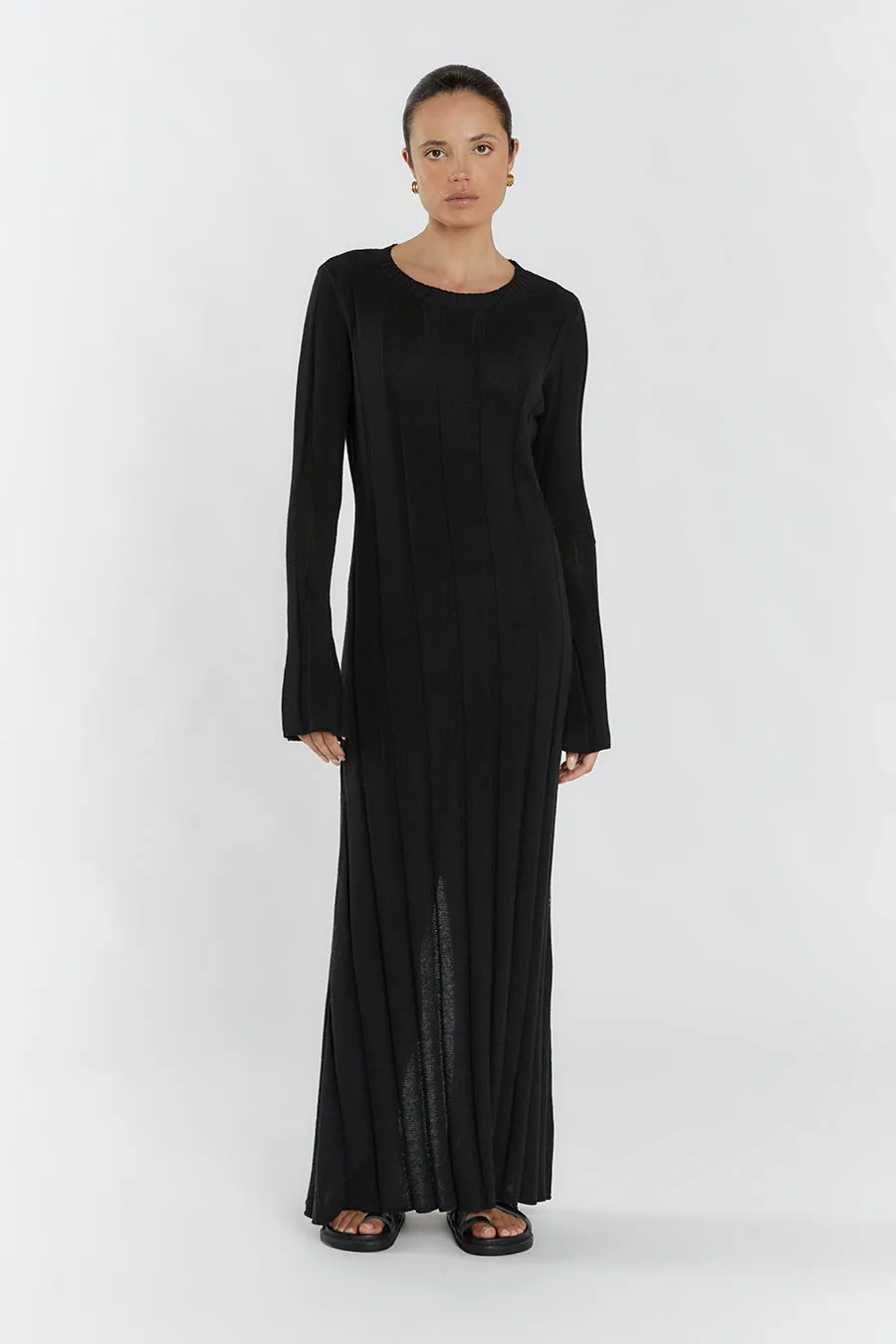EMERY BLACK LONG SLEEVE MAXI DRESS sold by Dissh product image thumbnail 2
