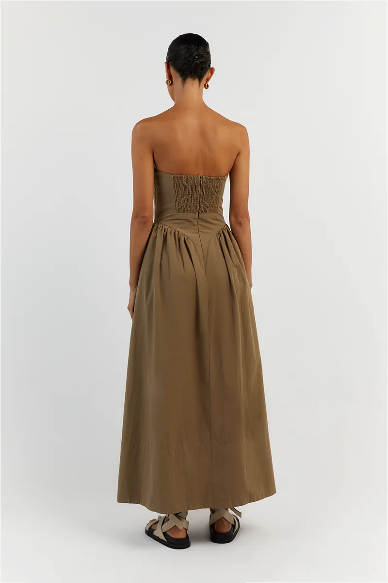 HYLAND COFFEE STRAPLESS MIDI DRESS sold by Dissh product image thumbnail 4