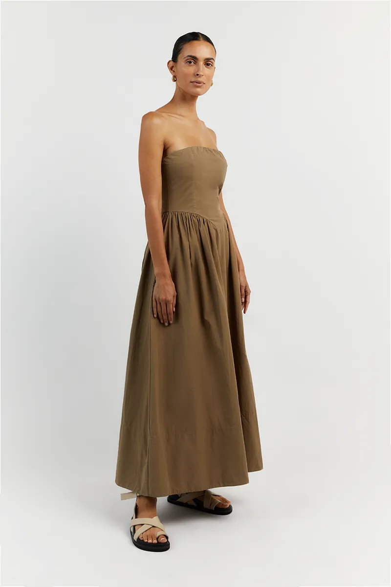 HYLAND COFFEE STRAPLESS MIDI DRESS sold by Dissh product image thumbnail 3
