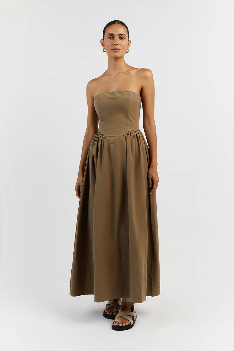 HYLAND COFFEE STRAPLESS MIDI DRESS sold by Dissh product image thumbnail 2