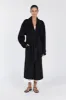 MILES BLACK OVERSIZED WOOL WRAP COAT sold by Dissh