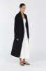MILES BLACK OVERSIZED WOOL WRAP COAT sold by Dissh