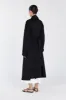 MILES BLACK OVERSIZED WOOL WRAP COAT sold by Dissh