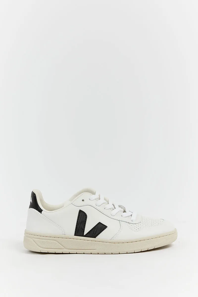 VEJA V-10 LEATHER WHITE BLACK sold by Dissh