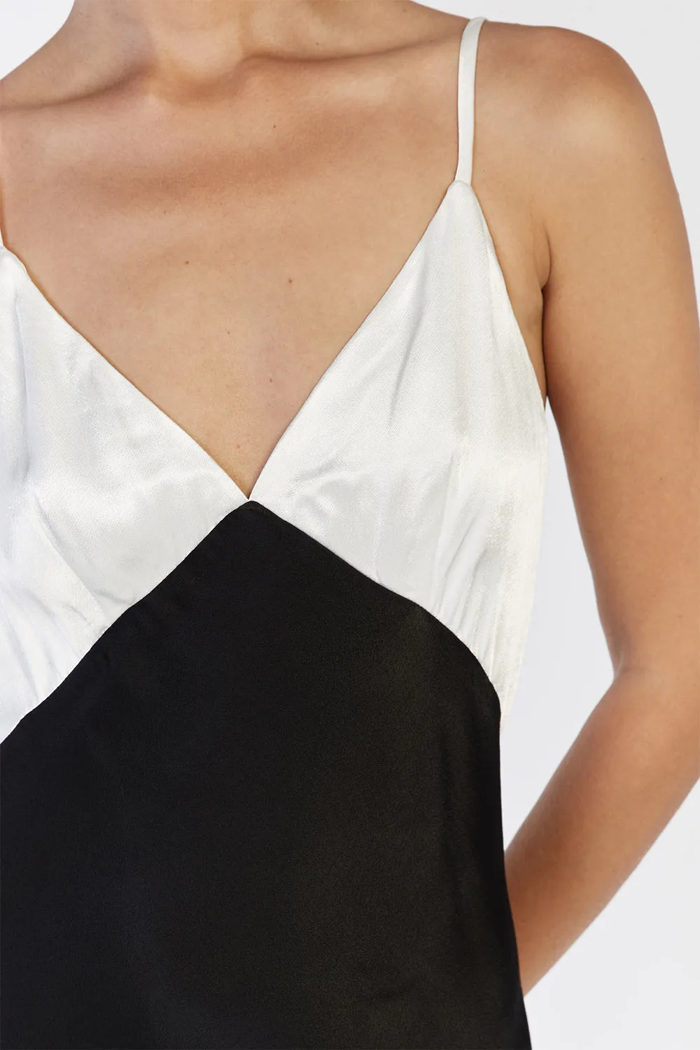 MILLY BLACK SATIN MIDI DRESS sold by Dissh product image thumbnail 5