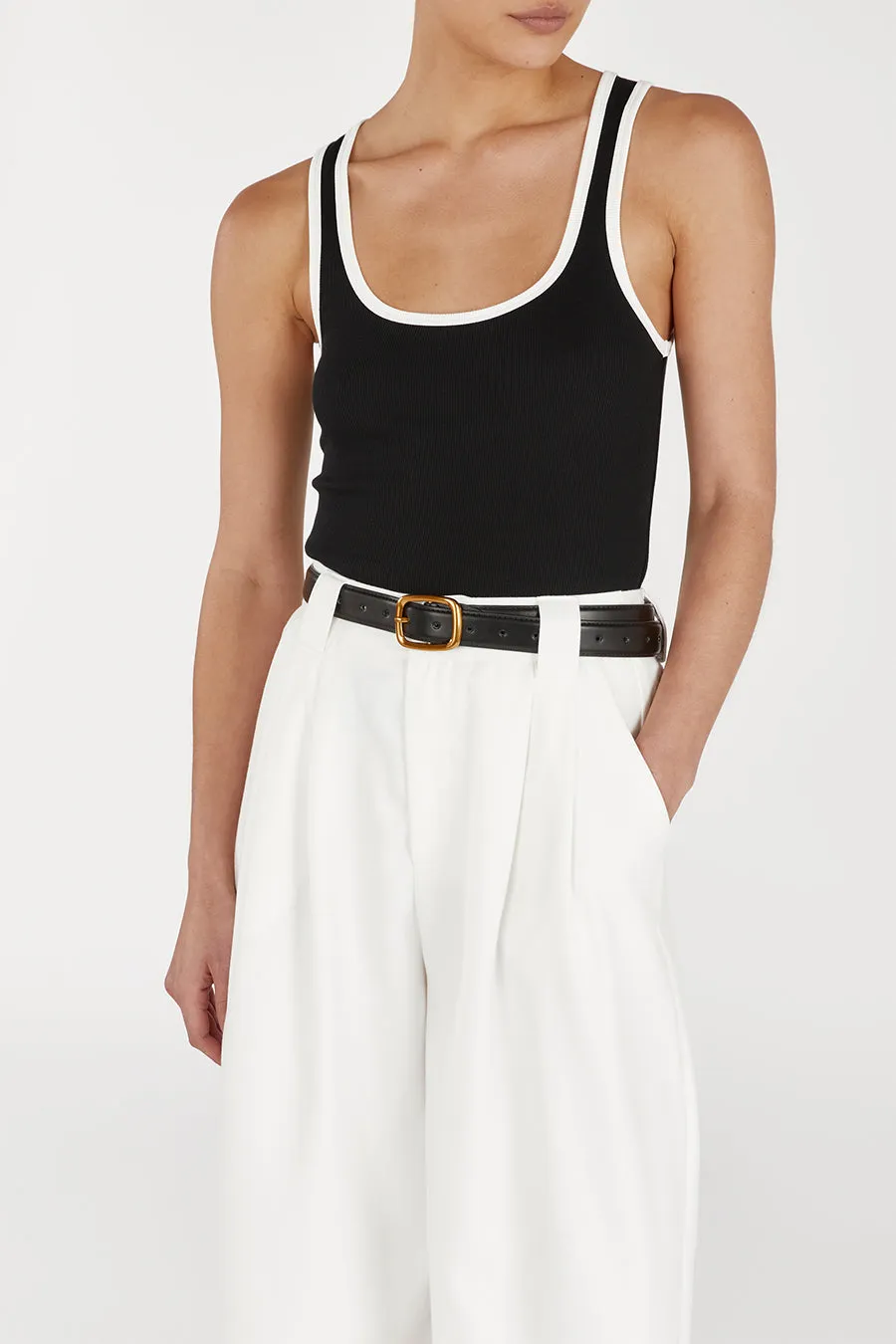 HARLEY WHITE WIDE LEG PANT sold by Dissh product image thumbnail 5