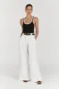 HARLEY WHITE WIDE LEG PANT sold by Dissh