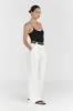 HARLEY WHITE WIDE LEG PANT sold by Dissh