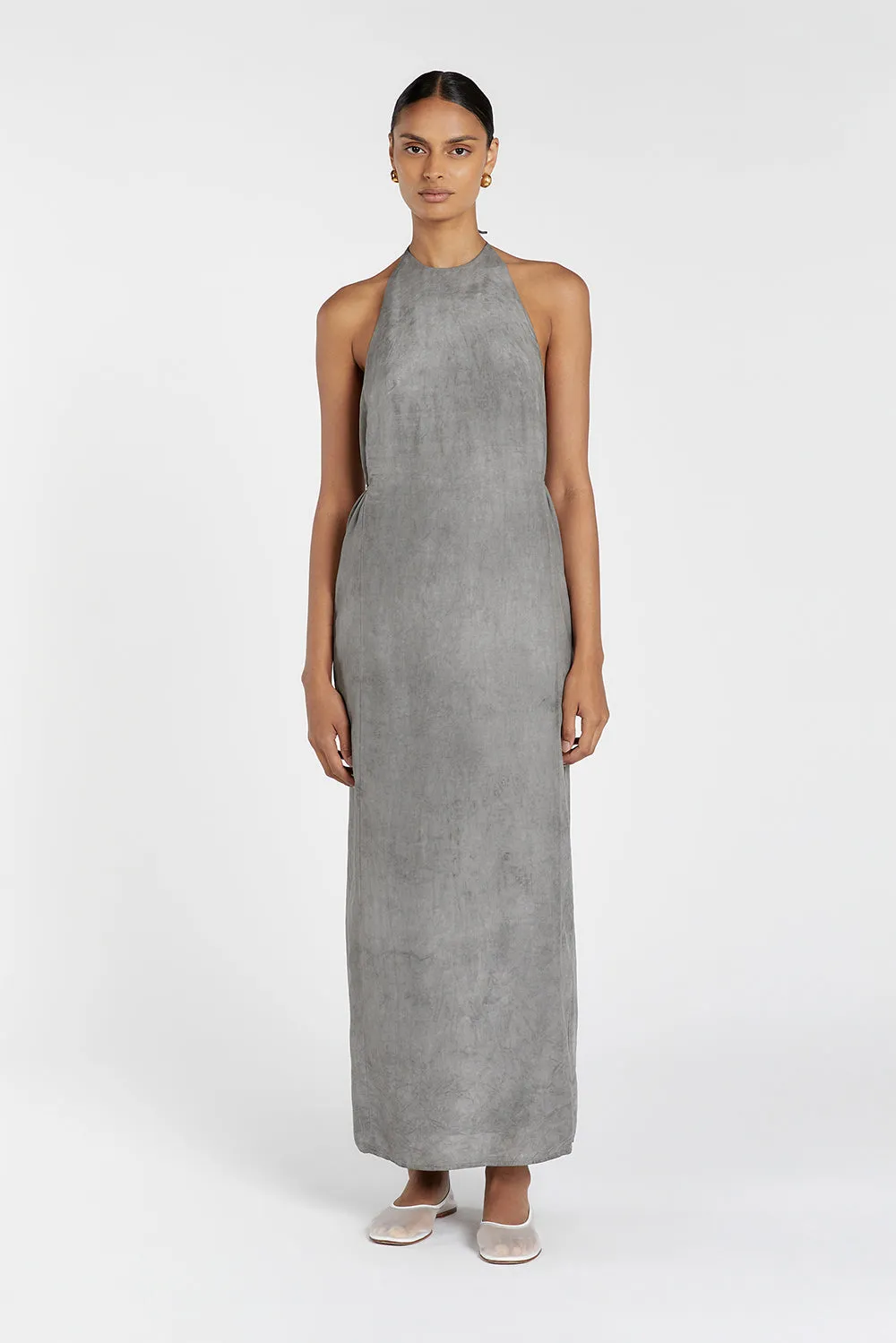 SARAH DOVE HALTER MAXI DRESS sold by Dissh