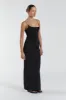 ROMY BLACK SCOOP KNIT MAXI DRESS sold by Dissh