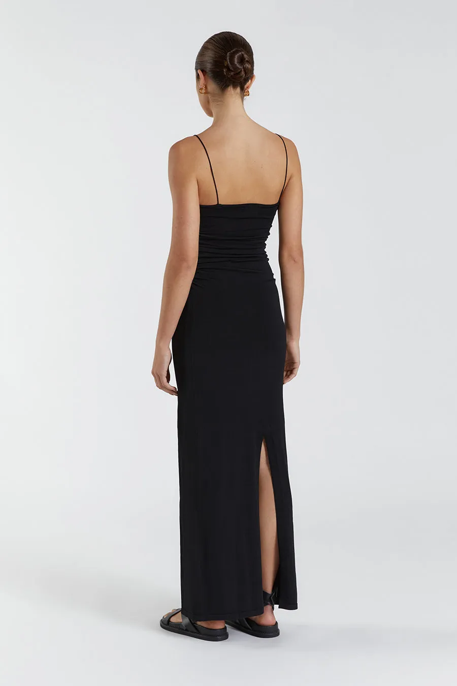 ROMY BLACK SCOOP KNIT MAXI DRESS sold by Dissh product image thumbnail 4