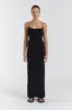 ROMY BLACK SCOOP KNIT MAXI DRESS sold by Dissh