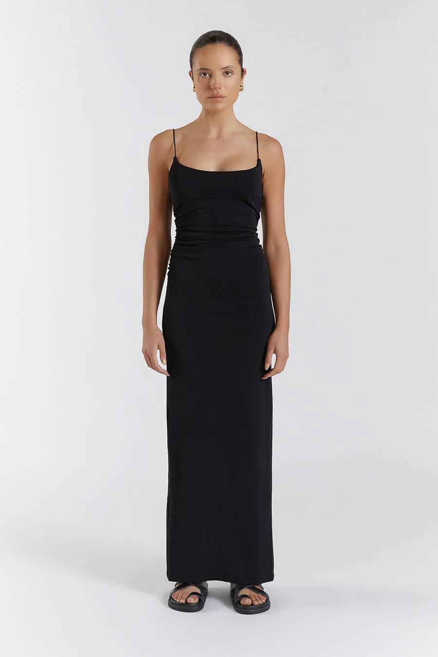 ROMY BLACK SCOOP KNIT MAXI DRESS sold by Dissh product image thumbnail 2