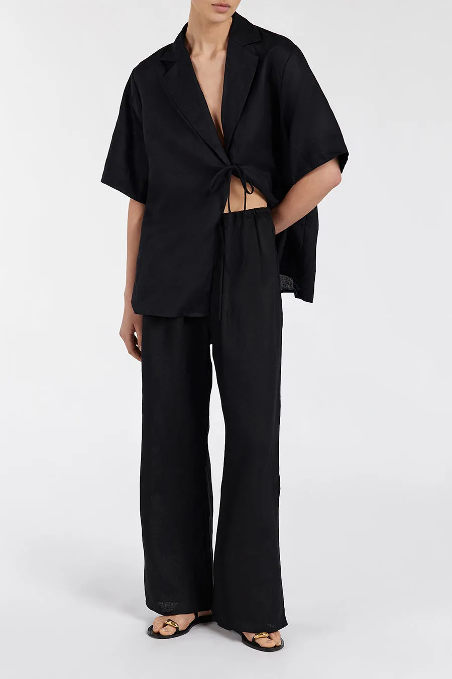 NALA BLACK ELASTIC WAIST PANT sold by Dissh product image thumbnail 2