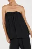 SHANIYA BLACK STRAPLESS TOP sold by Dissh