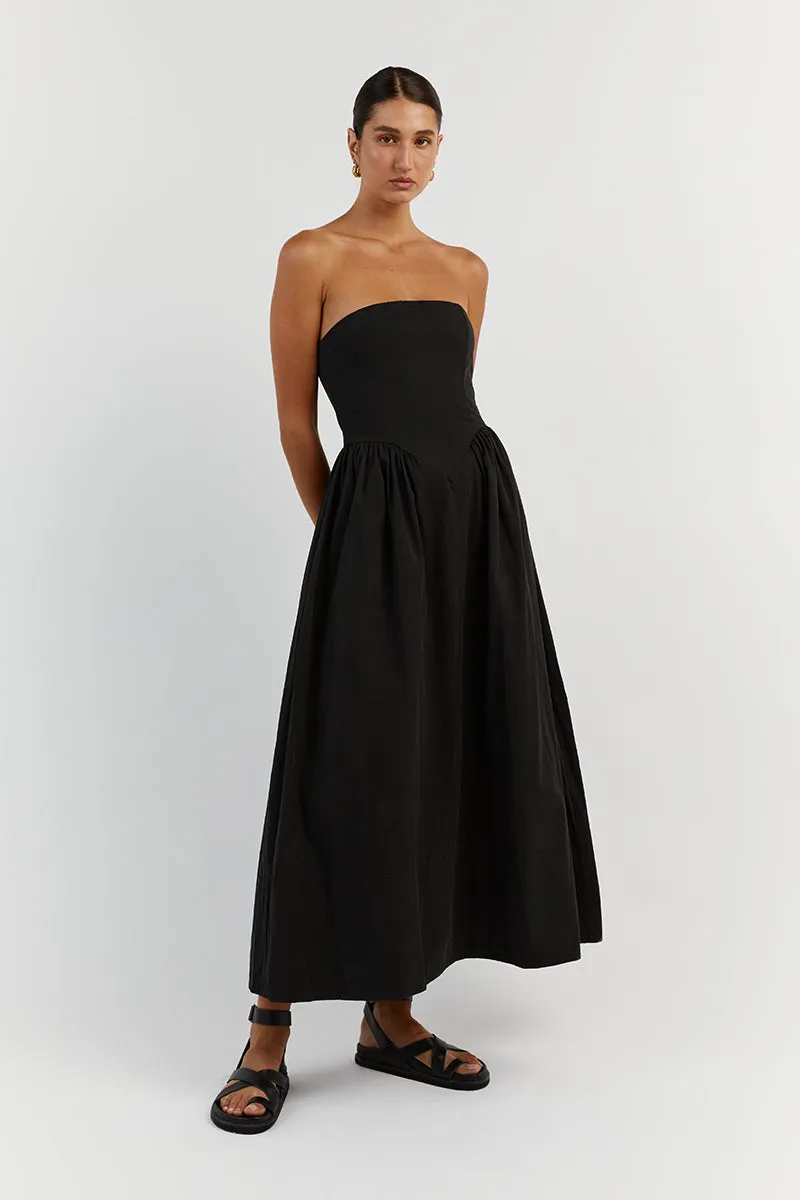 HYLAND BLACK STRAPLESS MIDI DRESS sold by Dissh product image thumbnail 3