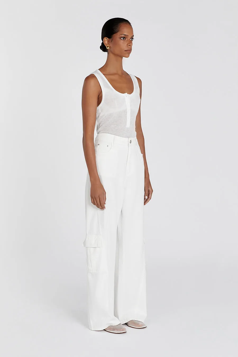 ARDEN OFF WHITE KNIT TANK sold by Dissh product image thumbnail 3
