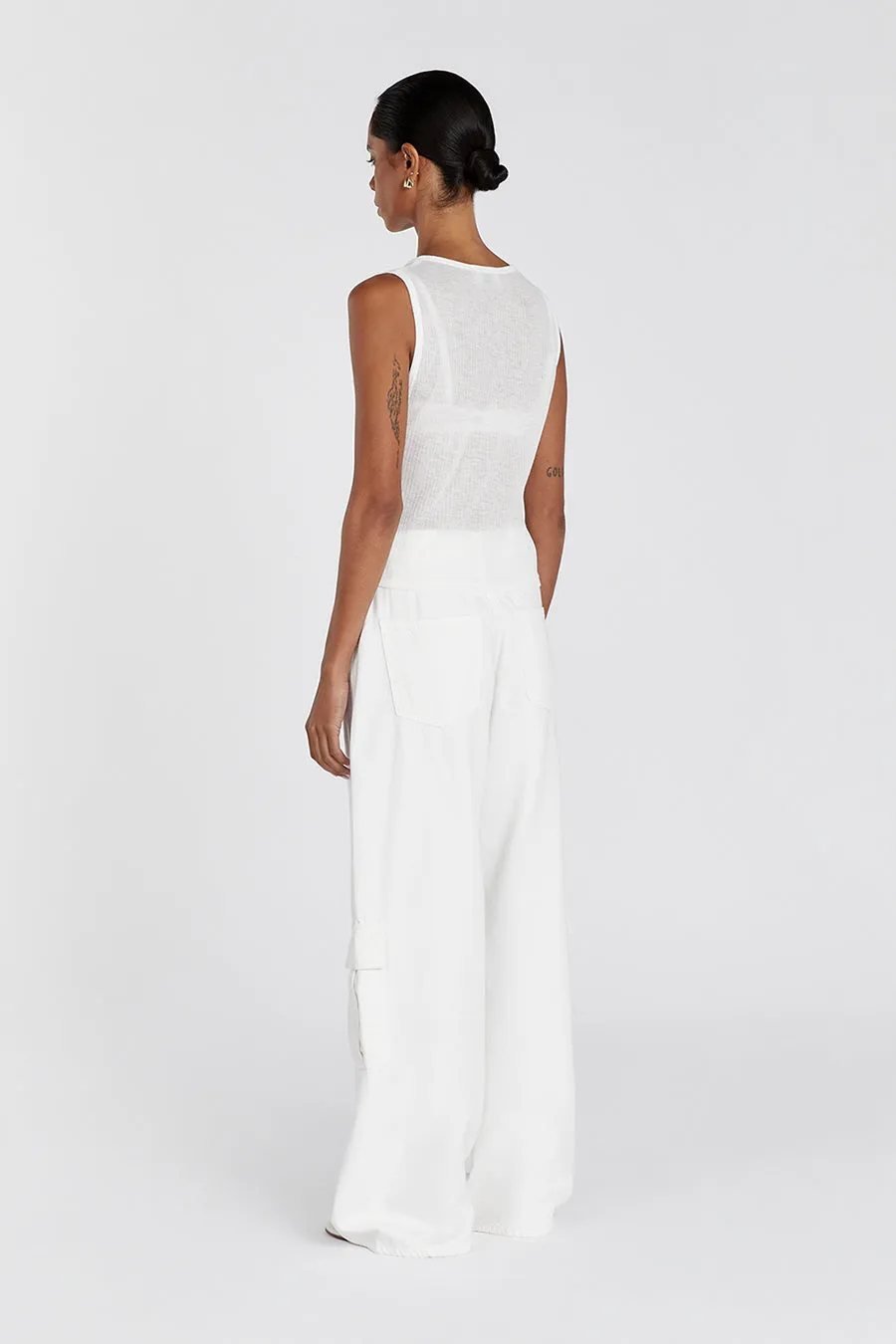 ARDEN OFF WHITE KNIT TANK sold by Dissh product image thumbnail 4