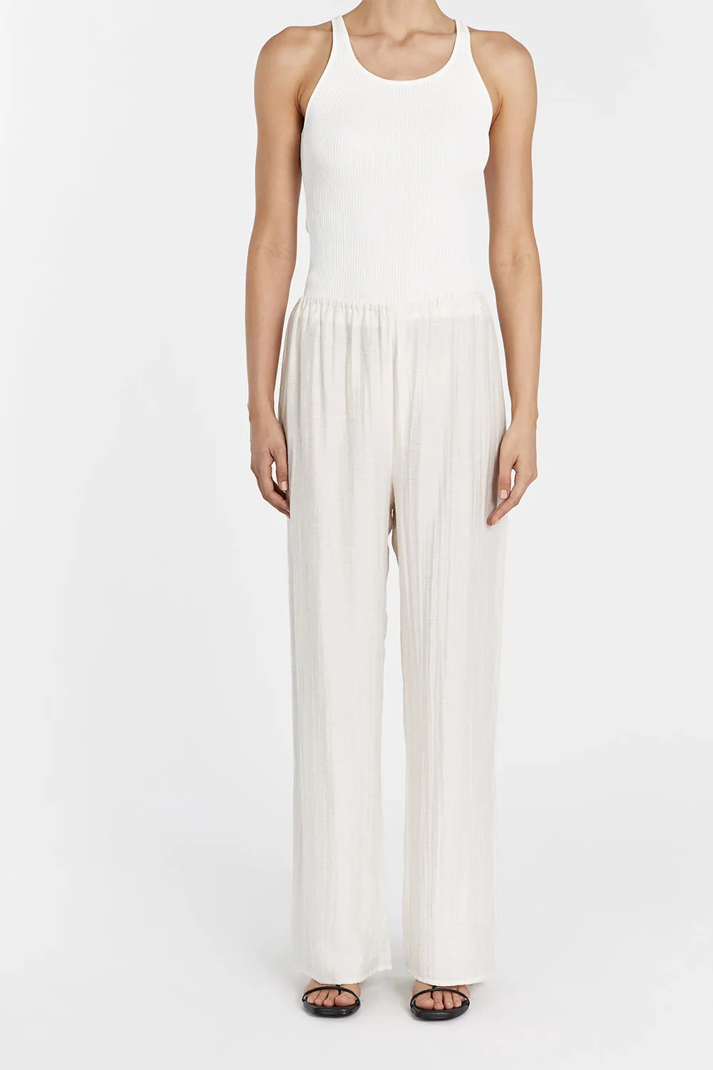 JOLIE CREAM MARLE DRAWSTRING PANT sold by Dissh product image thumbnail 3
