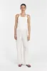 JOLIE CREAM MARLE DRAWSTRING PANT sold by Dissh