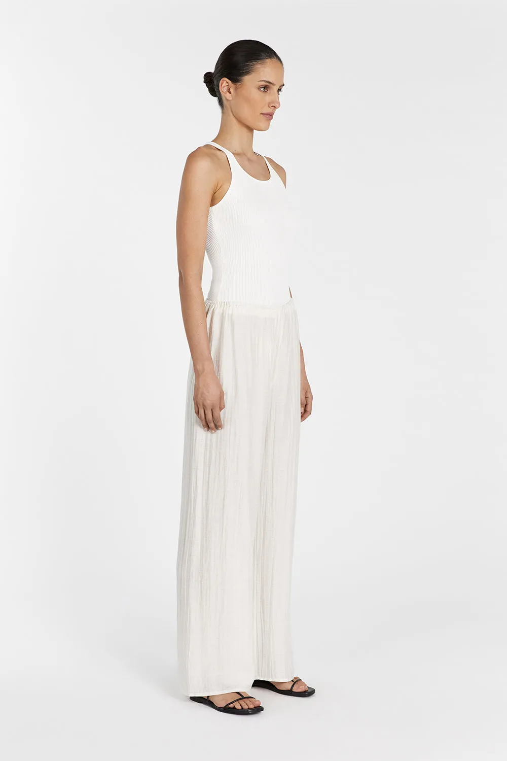 JOLIE CREAM MARLE DRAWSTRING PANT sold by Dissh product image thumbnail 4