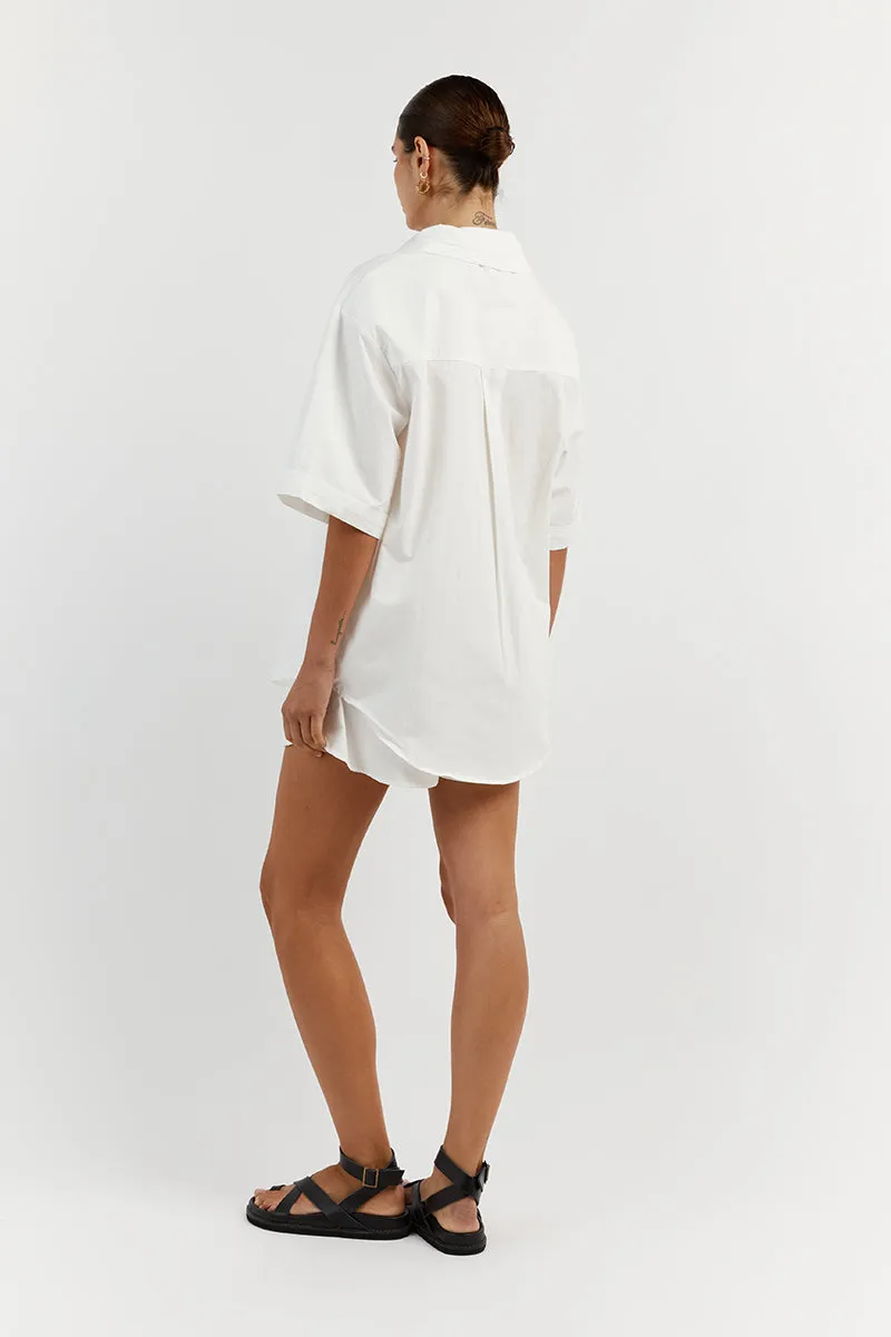 MAXIE WHITE COTTON SCOOP SHORT sold by Dissh product image thumbnail 4