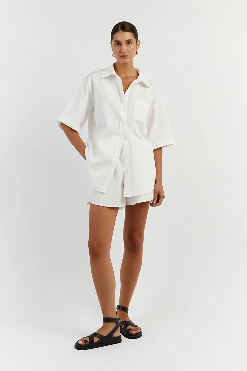 MAXIE WHITE COTTON SCOOP SHORT sold by Dissh product image thumbnail 2