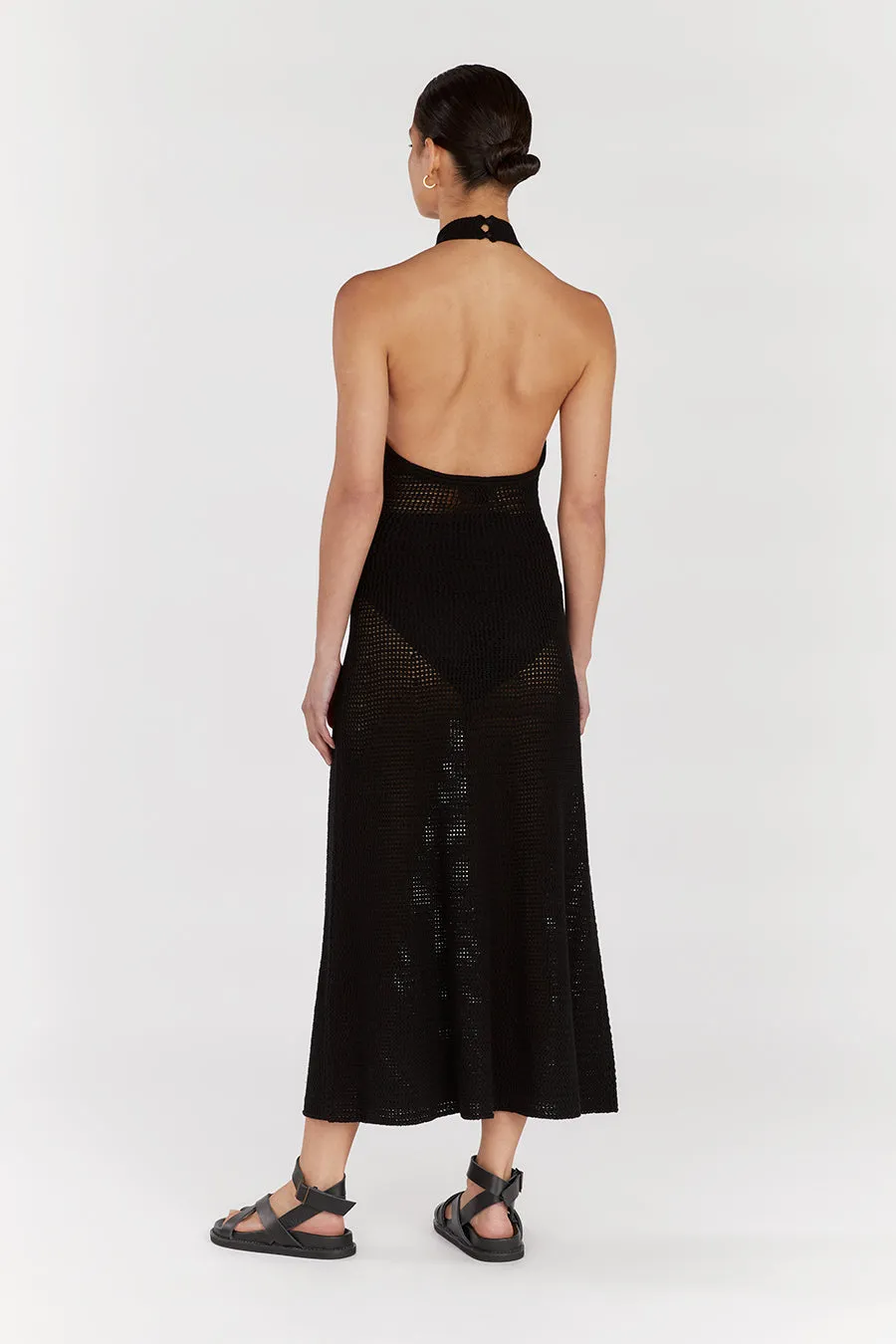 ZADIE BLACK CROCHET MIDI DRESS sold by Dissh product image thumbnail 4