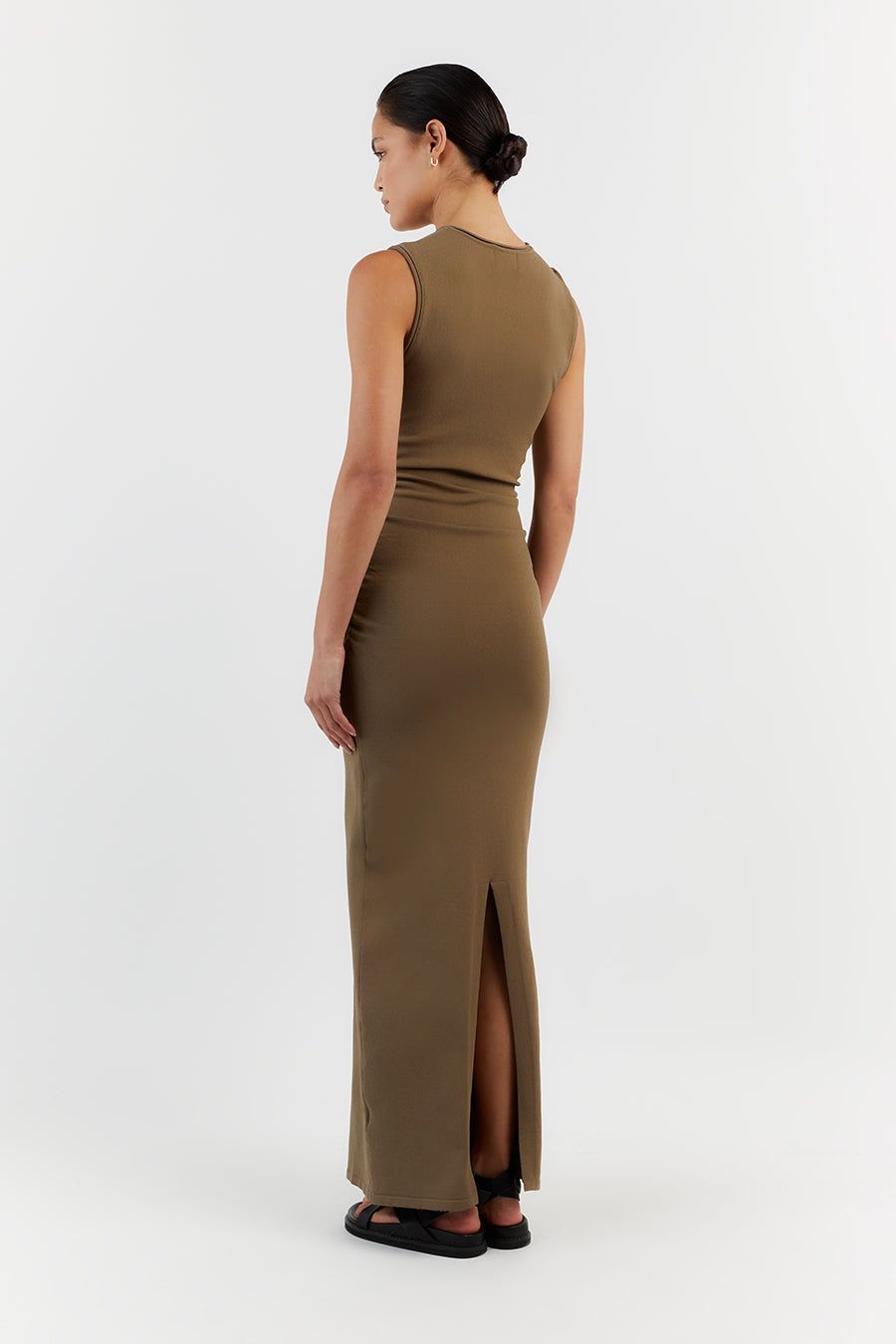 ROMY KHAKI SLEEVELESS MAXI DRESS sold by Dissh product image thumbnail 4
