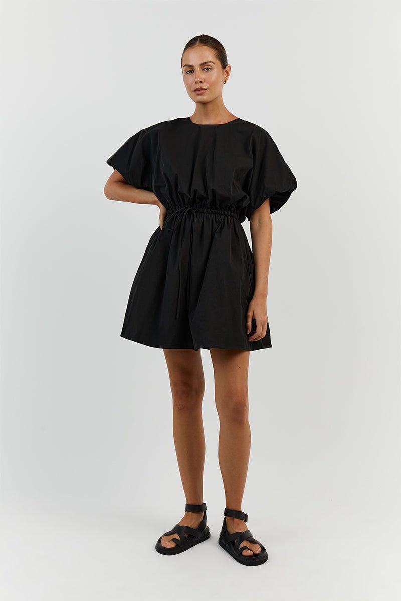ELLA BLACK COTTON MINI DRESS sold by Dissh product image thumbnail 2