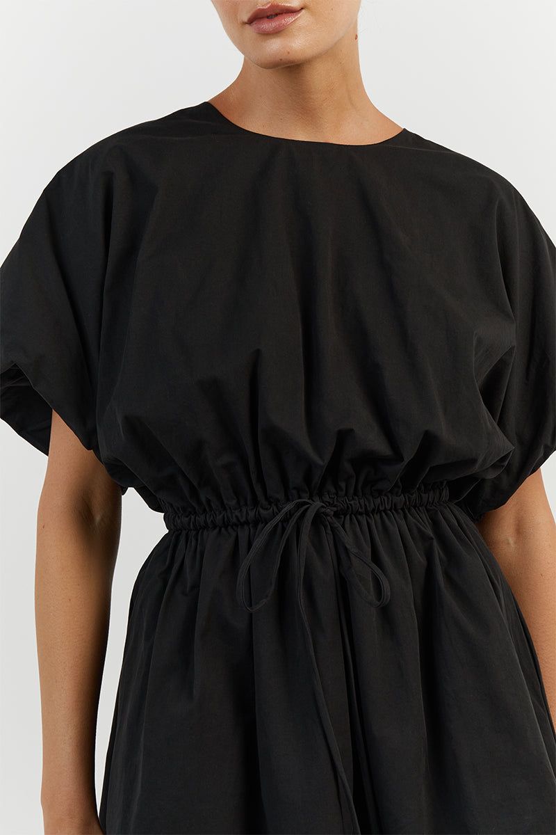 ELLA BLACK COTTON MINI DRESS sold by Dissh product image thumbnail 5
