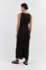 TYLA BLACK LINEN MIDI DRESS sold by Dissh