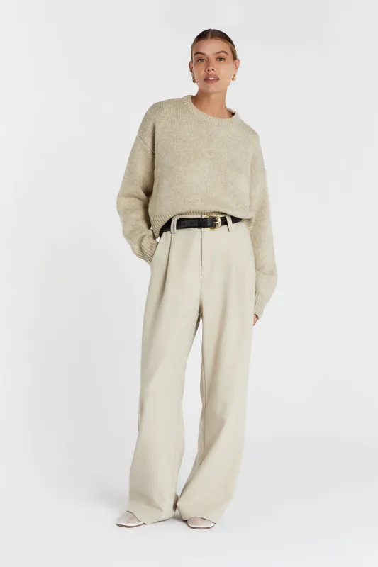 OLIVER PEBBLE MARLE KNIT JUMPER sold by Dissh