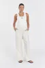 SHANIYA OFF WHITE LINEN BLEND PANT sold by Dissh
