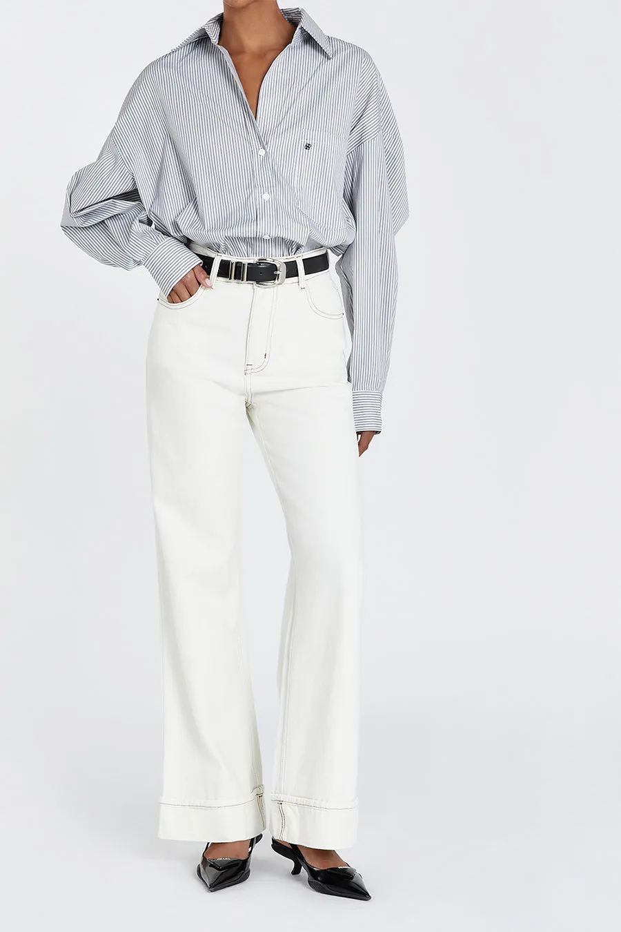 SUTTON CREAM TURNBACK HEM JEAN sold by Dissh product image thumbnail 2