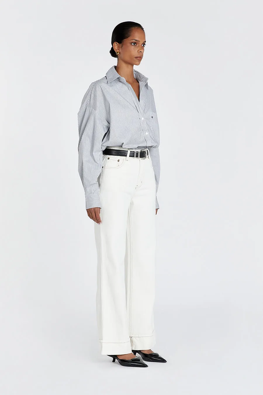 SUTTON CREAM TURNBACK HEM JEAN sold by Dissh product image thumbnail 3