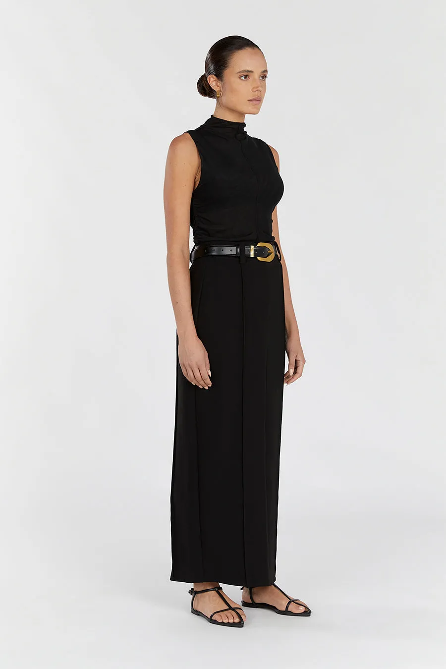 ROWAN BLACK MIDI SKIRT sold by Dissh product image thumbnail 3