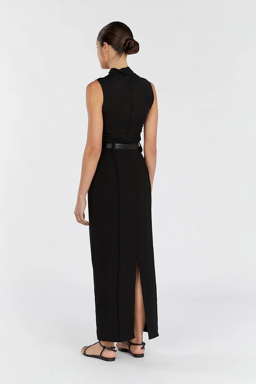 ROWAN BLACK MIDI SKIRT sold by Dissh product image thumbnail 4