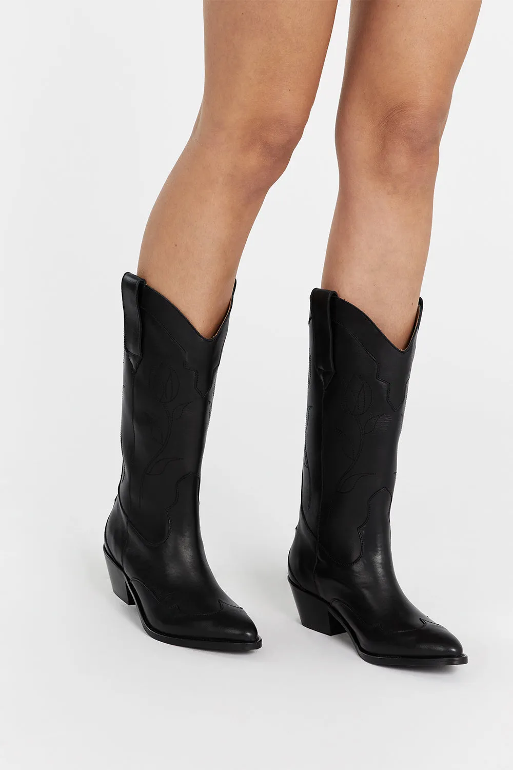 ALOHAS LIBERTY BLACK LEATHER BOOTS sold by Dissh product image thumbnail 4