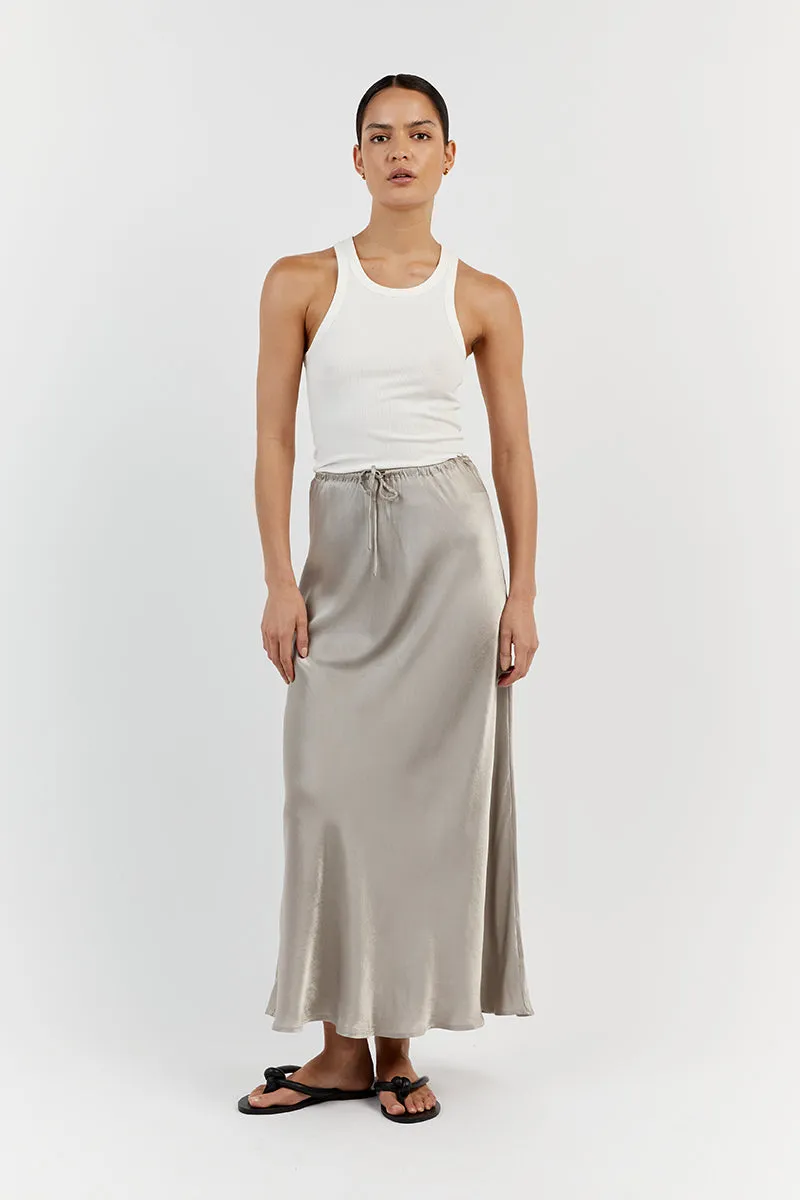 BOBBY PEWTER SATIN BIAS CUT SKIRT sold by Dissh product image thumbnail 2