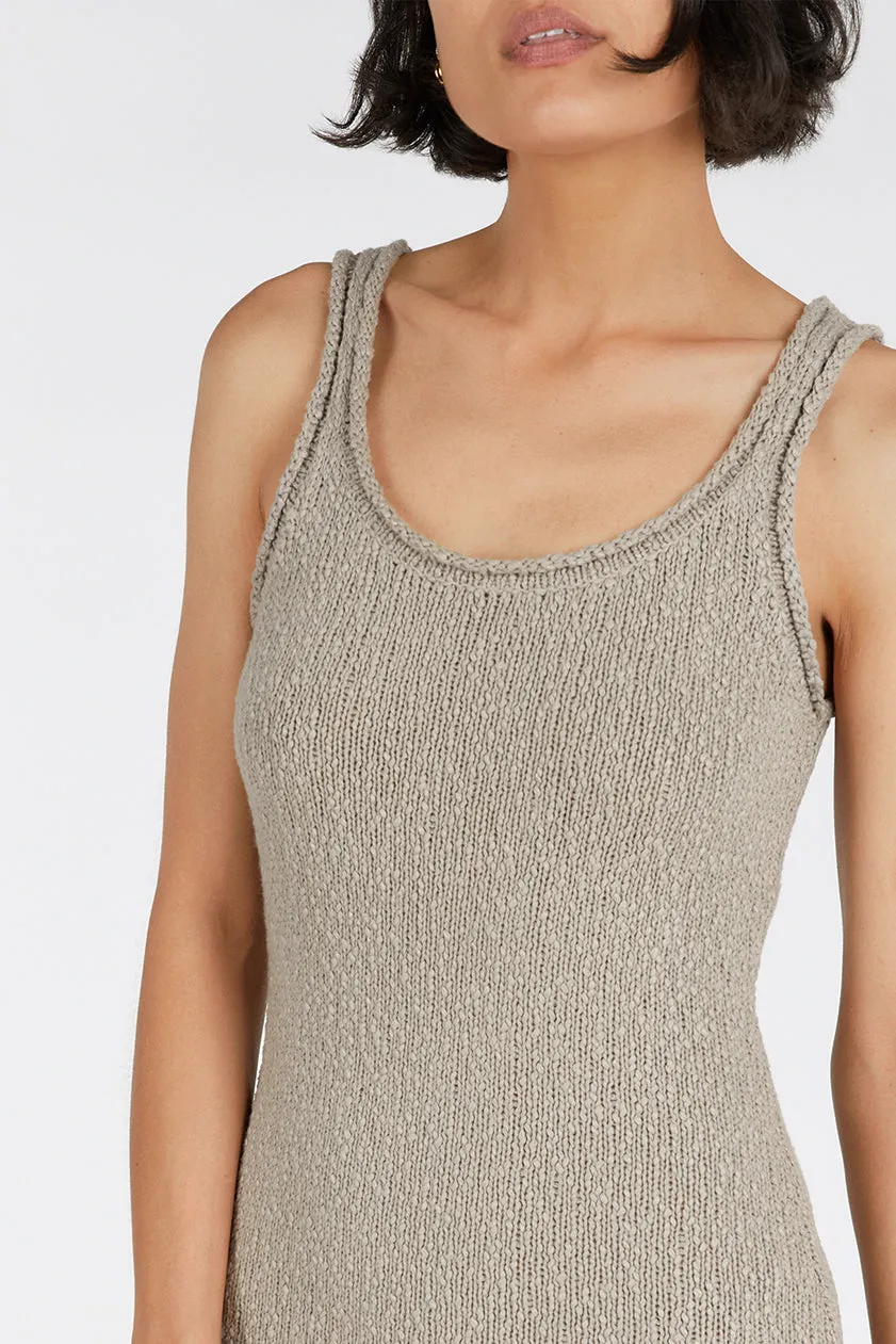 DION TAUPE BOUCLE MAXI DRESS sold by Dissh product image thumbnail 5